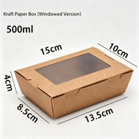 Emballage en papier kraft jetable de qualité supérieure, personnalisé et de qualité alimentaire, pour les boîtes de poulet frit et les contenants à emporter