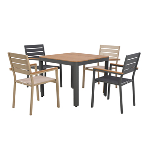 Conjunto de Muebles de Jardín Modernos y Portátiles de Madera PS para Exteriores, para Playa, Parque, Restaurante, Hotel, Banquete, 3 Piezas, 5 Piezas, Mesa de <span class=keywords><strong>Camping</strong></span> - Product Image 4