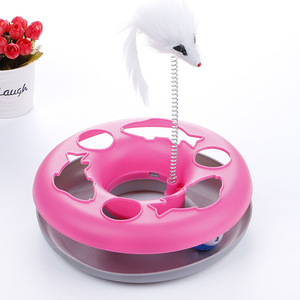 Manufacturer <strong>Wholesale</strong> Multi Colors Round pp Cat Turntable <strong>Toy</strong> with <strong>Bird</strong> - Product Image 4