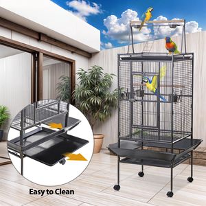 Vendita calda in acciaio inox forte Pet Canary gabbia per uccelli all'aperto grande gabbia per pappagalli portatile voliera grandi gabbie per uccelli in vendita uccelli - Product Image 6