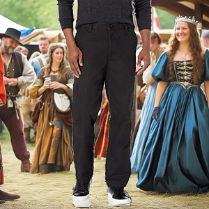 Pantalon de pirate de haute qualité pour hommes, cosplay, Renaissance, médiéval, gothique, 100% coton, pantalon droit, grande taille - Product Image 2