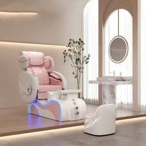 Modern Luxury Beauty Salon Furniture Pipeless Whirlpool Discharge Pump Foot Spa Massage Manicure Pedicure Chair for Nail Salon - Product Image 1