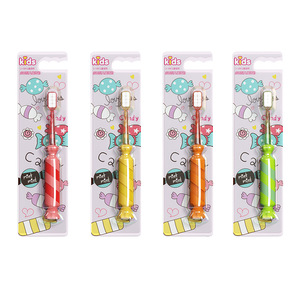 Brosse à dents manuelle pour enfants en forme de bonbon, poils souples, 2-12 ans, colorée - Product Image 5