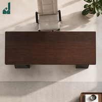Bureau d'écriture minimaliste italien, bureau moderne et luxueux pour la maison, le bureau ou l'étude, table d'ordinateur en acrylique et en bois