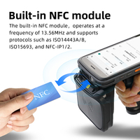 Lecteur RFID portable C72 UHF+NFC, collecteur de données longue portée 0-20 mètres, scanner sans fil 4G WIFI Android 11 pour le suivi en entrepôt