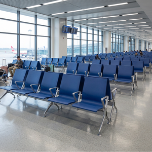 Chaise de salle d'attente pour terminal aéroportuaire, banc métallique antirouille pour hôpital, clinique, gare routière, hall d'accueil - Product Image 1