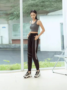 Pantalones deportivos de secado rápido de talle alto con cordón Ocio y entrenamiento Estilo Delgado transpirable Ajuste holgado - Product Image 3