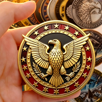 Pièce commémorative personnalisée avec logo, en alliage de zinc poli, émail doux couleur personnalisée, artisanat métallique 3D avec boîte en velours