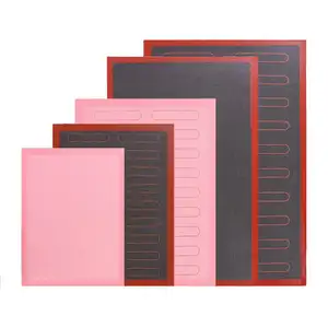 Schwarze oder rosa Farbe Mehrzweck-Back matte aus mikro perforiertem Silikon keks Antihaft-Puff-Kochofen matte