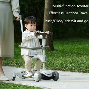 <span class=keywords><strong>Trottinette</strong></span> à pédales anti-retournement pour enfants de 1 à 14 <span class=keywords><strong>ans</strong></span>, en plastique, trois en un, roues planaires, siège réglable en hauteur - Product Image 1