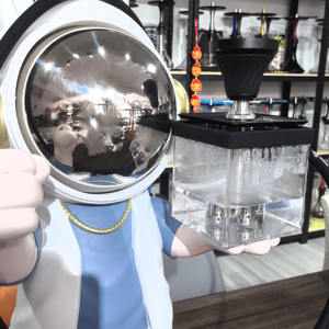 โรงงานผลิตตามสั่ง ของตกแต่งภายในขนาดใหญ่ รูปปั้นนักบินอวกาศสูบบารากุ บารากุบาร์ ร้านกาแฟ บารากุขนาดใหญ่ - Product Image 3