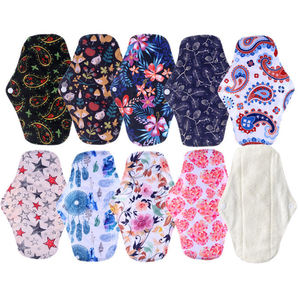 Pembalut Wanita Ukuran Sedang Dapat Digunakan Kembali untuk Perempuan Grosir Kustom Arang Bambu Kain Cuci Ulang Bantalan Menstruasi - Product Image 4