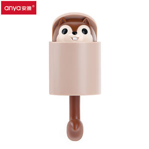 Crochet mural en forme d'écureuil marron, adhésif, sans perçage, pour manteaux et chapeaux, crochets fantaisie - Product Image 4