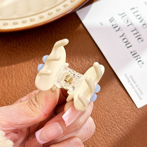 Kadınlar için küçük boy saf renk çiçek asetat saç pençe - Product Image 5