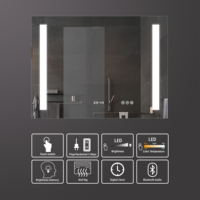 BATHNOLOGY Miroir LED de bain intelligent au design moderne Miroir lumineux rectangulaire de haute qualité pour la salle de bain