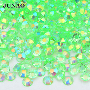 JUNAO 2mm-6mm Non Hot Fix resina strass alla rinfusa Aurora bianco diamante Aurora <span class=keywords><strong>pietre</strong></span> <span class=keywords><strong>trasparenti</strong></span> per Nail Art - Product Image 5