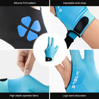 Gants de billard WRELS, gants de billard élastiques à trois doigts, en silicone antidérapant, respirants, pour le snooker et le billard