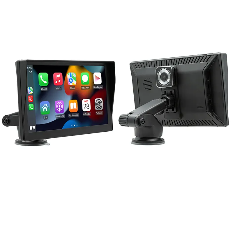Pemutar Mp5 Mobil Portabel, layar sentuh HD 9 inci kualitas tinggi, Monitor Mobil pemutar Dvr layar Carplay portabel dengan kamera