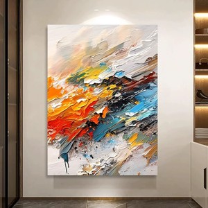 Dafen Village Oil Painting Hand Painted Abstract Art <b>Large</b> Textured Canvas Wall Hanging For Living Room Sofa Background - Product Image 4