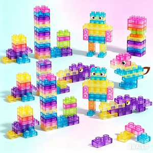 Cubos de Rompecabezas Preescolares, Kit de Construcción Suave y Colorido, Juguete de Aprendizaje Práctico y Flexible, Constructor para Tiempo Tranquilo Independiente - Product Image 6