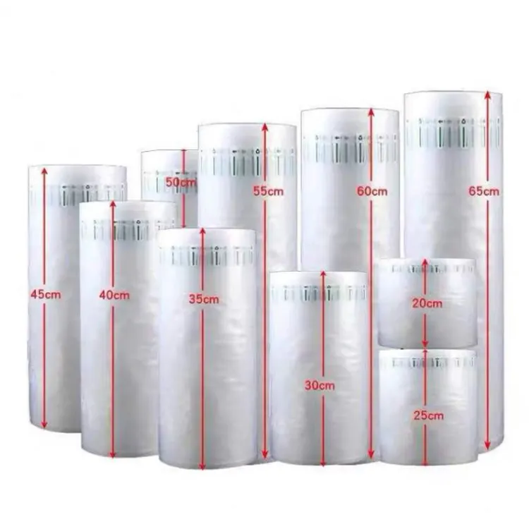 30-130cm Altura Venta directa de fábrica Columna de aire Cojín de burbujas Rollo Protector inflable Película de amortiguación Material del paquete