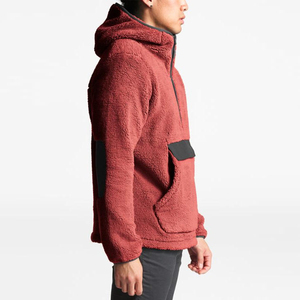 Luxury Winter Warm Polar Fleece Heavyweight <strong>Men</strong> Pullover <strong>Hoodies</strong> Custom Logo Half Zip up Oversized <strong>Sherpa</strong> <strong>Hoodies</strong> <strong>Men</strong> - Product Image 3