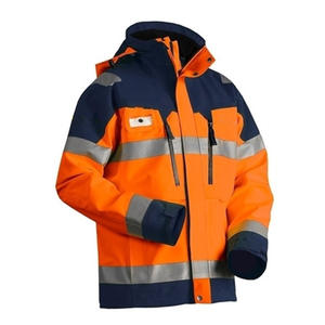 Hbc ad alta visibilità Vanda giacca impermeabile da esterno abiti da <span class=keywords><strong>lavoro</strong></span> di sicurezza con fodera staccabile giacca riflettente di sicurezza stradale - Product Image 4