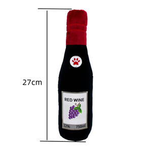 Yüksek Kaliteli 27cm Büyük Şarap Şişesi Köpek Oyuncağı Peluş Köpek Eğitim Oyuncağı Büyük Köpekler İçin Sesli Oyuncak - Product Image 2