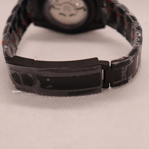 Montre homme décontractée et élégante, 40 mm, acier inoxydable, verre saphir, style sport, étanche, cadran noir, mécanique - Product Image 4