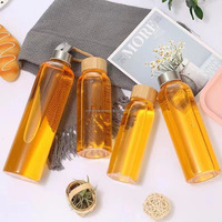 Bouteilles en verre transparentes multi-capacités avec logo personnalisé, réutilisables, pour l'eau potable, avec bouchon à vis en métal, fournitures hôtelières