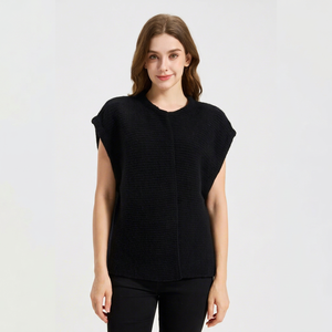 Women's Batwing Sleeve Rib Knit <b>Cardigan</b> <b>Button</b> up Collar Solid Color for Autumn Wear 100% Cashmere Casual - Product Image 1