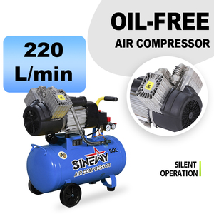 Compresseur d'air à piston sans huile silencieux et portable de 50 litres pour la peinture - Product Image 1