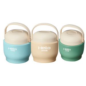 <span class=keywords><strong>2025</strong></span> <span class=keywords><strong>New</strong></span> Vòng Hình Dạng Dễ Thương SUS 304 Kim Loại Hộp Ăn Trưa Cách Điện Ăn Trưa Container Trẻ Em Ăn Trưa Hộp Set - Product Image 4