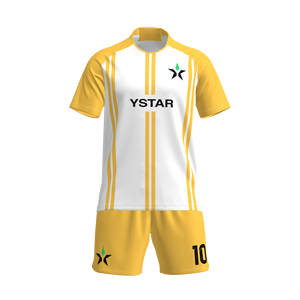 Elegante Conjunto de Camiseta de Fútbol Personalizada MYTH <span class=keywords><strong>STAR</strong></span> con Rayas Rojas y Blancas, Transpirable para Equipos - Product Image 2