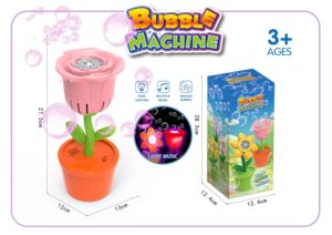 Machine à bulles automatique en forme de fleur avec lumière clignotante et musique Jouet à bulles d'extérieur pour mariage - Product Image 6