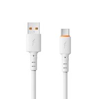 Cable de Silicona con Conductor de Cobre Puro USB-A a USB-C de Carga Rápida de 2.4A para iPhone 15 y Teléfonos Móviles Android