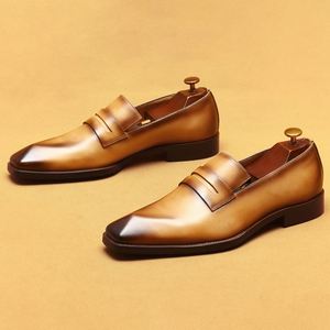 Chaussures décontractées et habillées pour hommes en cuir pleine fleur de haute qualité, à lacets, légères, respirantes, en cuir véritable, style mocassins, pour toutes occasions - Product Image 5