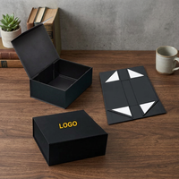 Boîte cadeau magnétique rigide en carton recyclable de luxe avec logo personnalisé, emballage en papier pliable avec couvercle magnétique pour chaussures