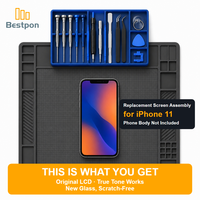 Repuesto de Pantalla LCD para iPhone 11, Reemplazo de Cristal, Reacondicionado, Panel y Circuito Integrado Originales, Grado A