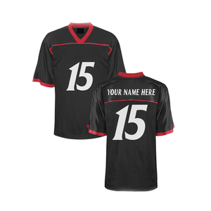 Nuevo diseño de camiseta de fútbol americano con cuello en V logotipo personalizado impresión nombre del equipo y número camiseta de ropa de fútbol americano - Product Image 1