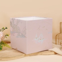 LUCIA Art Paper Flower Bucket Square Bouquet Arrangement Box for Valentine's Day Gift Packaging Box FB0129