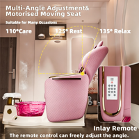 Fauteuil de massage des pieds électrique multifonctionnel inclinable de luxe professionnel intelligent RJ avec bol en verre pour salon et spa, toutes positions