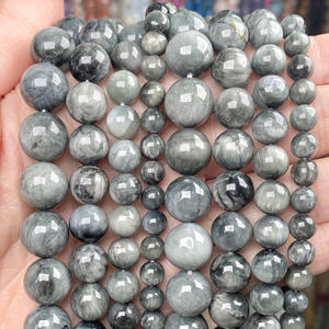 Prix usine pierre naturelle <span class=keywords><strong>oeil</strong></span> <span class=keywords><strong>d</strong></span>'<span class=keywords><strong>aigle</strong></span> entretoise ronde perle en vrac pour la fabrication de bijoux 6-12 MM bracelets à bricoler soi-même accessoires en gros - Product Image 1