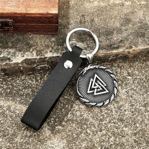 Nordic Viking <b>Keychain</b> Tibetan Silver Geometric Pendant Unisex Gift Item - Product Image 3