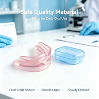 Protège-dents anti-grincement en silicone double couche, ajustement ergonomique, pour bruxisme et anti-ronflement