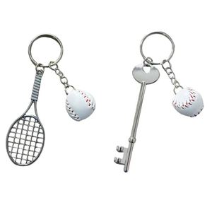 2cm Baseball Keychain <b>Key</b> <b>Ring</b> Bag Pendant Wholesale Casual Sports Street Trends Racket-<b>Key</b> Pattern European American Craft - Product Image 5