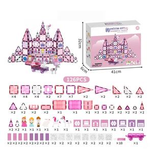 Azulejos magnéticos <span class=keywords><strong>Juguetes</strong></span> Bloques <span class=keywords><strong>de</strong></span> construcción STEM <span class=keywords><strong>Juguetes</strong></span> educativos Tema <span class=keywords><strong>de</strong></span> princesa Juego <span class=keywords><strong>de</strong></span> azulejos magnéticos para niños Juego <span class=keywords><strong>de</strong></span> simulación Bloques magnéticos - Product Image 6
