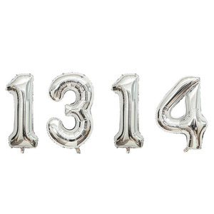 Globos de Número Plateados de 32 Pulgadas, Globo de Número Metalizado, Decoraciones para Fiestas de <span class=keywords><strong>Cumpleaños</strong></span>, Bodas, Aniversarios, Baby Shower - Product Image 4