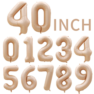 Vente en gros 32 pouces et 40 pouces arc-en-ciel crème caramel couleur aluminium <span class=keywords><strong>film</strong></span> numérique nombre géant ballons pour fête d'anniversaire - Product Image 4
