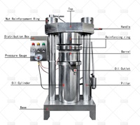 Presse à huile personnalisée 30-200 kg/h, presse à huile commerciale pour arachides, graines de sésame, avocat, noix de coco, presse hydraulique à huile